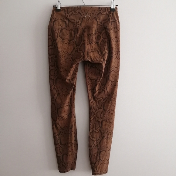 Varley Luna 25" Leggings Brown Burnt Snake Print Medium - Picture 7 of 16